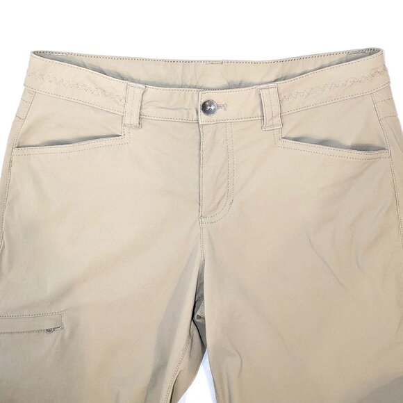 Eddie Bauer | Women's Travex Tan Outdoor Nylon Roll Cuff Pants Capris | Size 8 - Picture 9 of 16